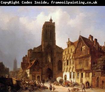 unknow artist European city landscape, street landsacpe, construction, frontstore, building and architecture. 168