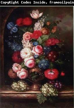 unknow artist Floral, beautiful classical still life of flowers.059