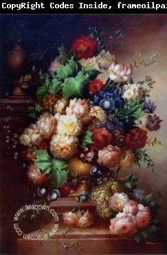 unknow artist Floral, beautiful classical still life of flowers.062