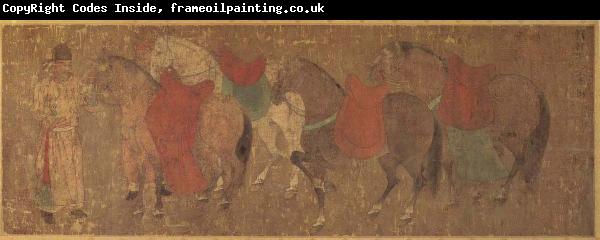 unknow artist Reitknecht with horses seaweed-dynasty