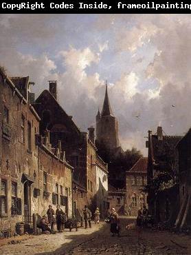 unknow artist European city landscape, street landsacpe, construction, frontstore, building and architecture. 153