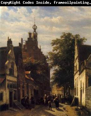 unknow artist European city landscape, street landsacpe, construction, frontstore, building and architecture. 166