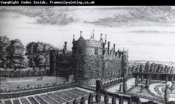 unknow artist View of Longford Castle at an angle with the  second flower garden