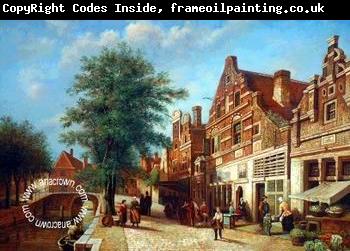 unknow artist European city landscape, street landsacpe, construction, frontstore, building and architecture. 175