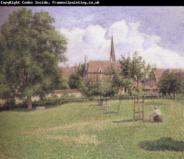 Camille Pissarro The House of the Deaf Woman and the Belfry at Eragny