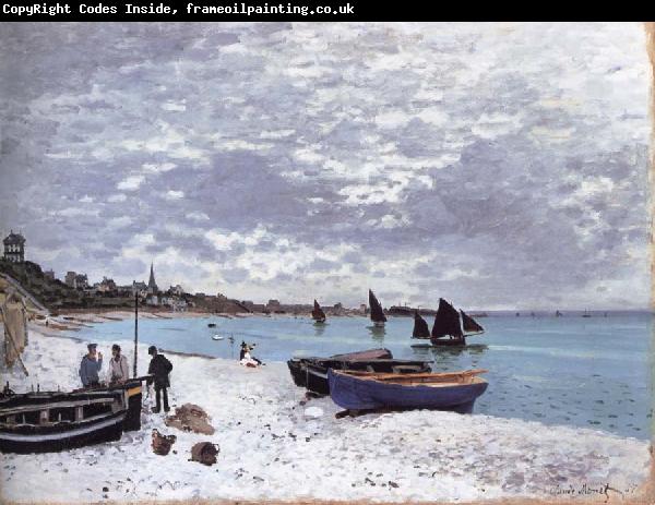 Claude Monet The Beach at Sainte-Adresse