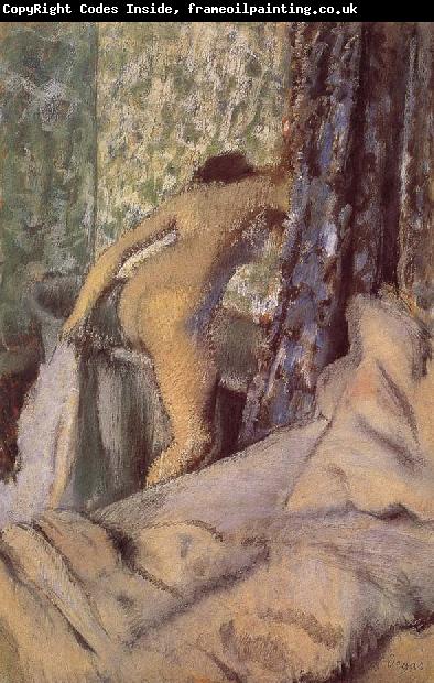 Edgar Degas take a bath in the morning