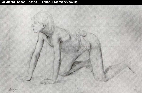 Edgar Degas Study of Kneeling Boy