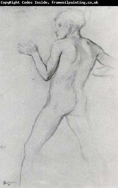 Edgar Degas Study of Boy in Attitude of Defence