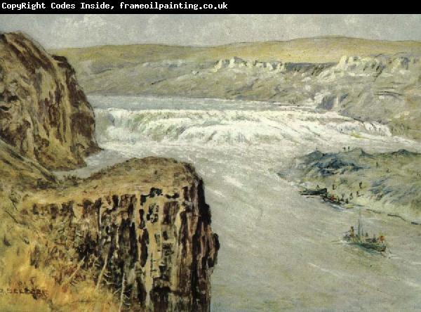 unknow artist Lewis and Clark at the Great falls of the missouri