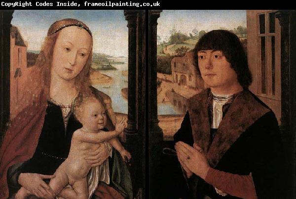 unknow artist Diptych with a Man at Prayer before the Virgin and Child