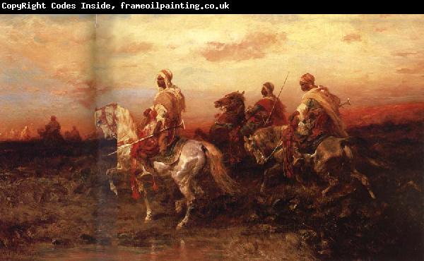 Adolf Schreyer Arab Horsemen on the March