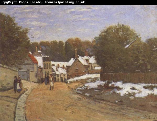 Alfred Sisley First Snow at Louveciennes