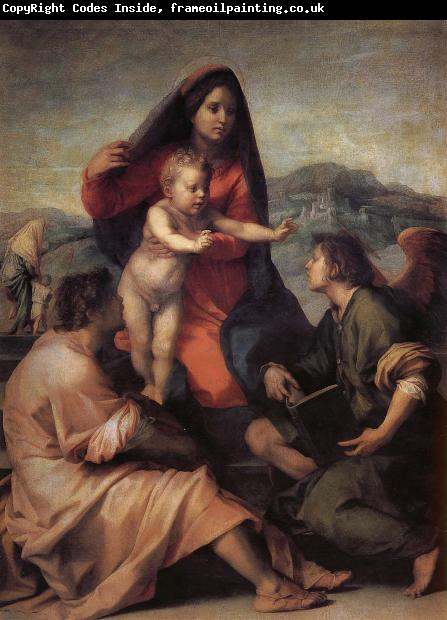 Andrea del Sarto Holy famil and angel