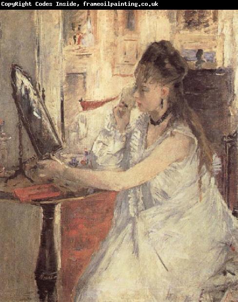 Berthe Morisot Young Woman powdering Herself