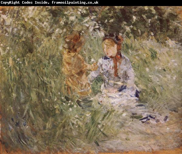 Berthe Morisot Mother and her son in the garden