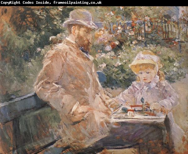 Berthe Morisot Manet and his daughter