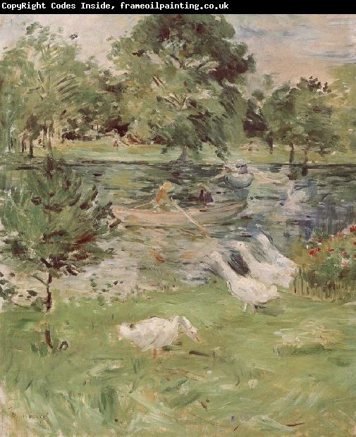 Berthe Morisot The Girl is rowing and goose