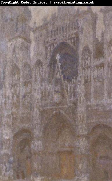 Claude Monet Rouen Cathedral in Overcast Weather