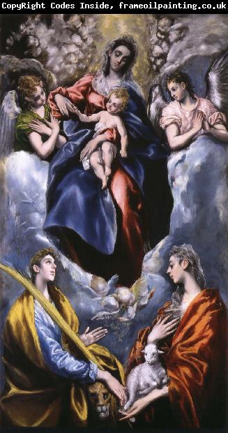 El Greco Madonna and Child with St Martina and St Agnes