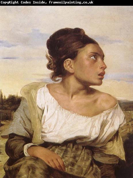 Eugene Delacroix Foraldralos girl pa kyrkogarden