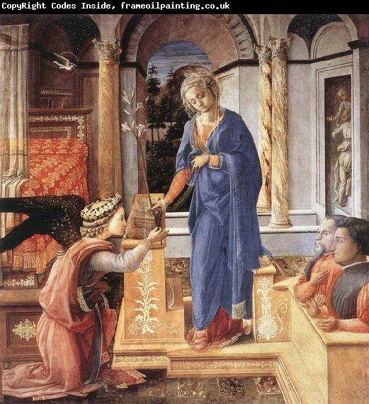 Fra Filippo Lippi The Annunciation with two Kneeling Donors