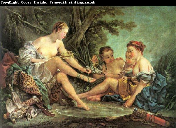 Francois Boucher Diana Resting after her Bath