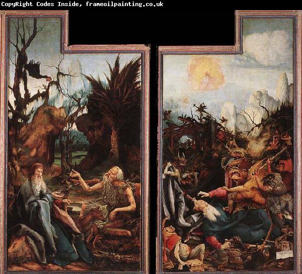 Grunewald, Matthias Visit of St Antony to St Paul and Temptation of St Antony