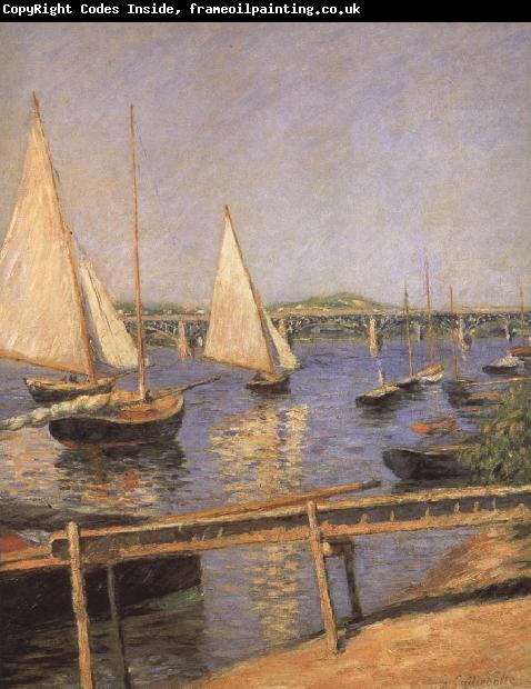 Gustave Caillebotte Sailing Boats at Argenteuil