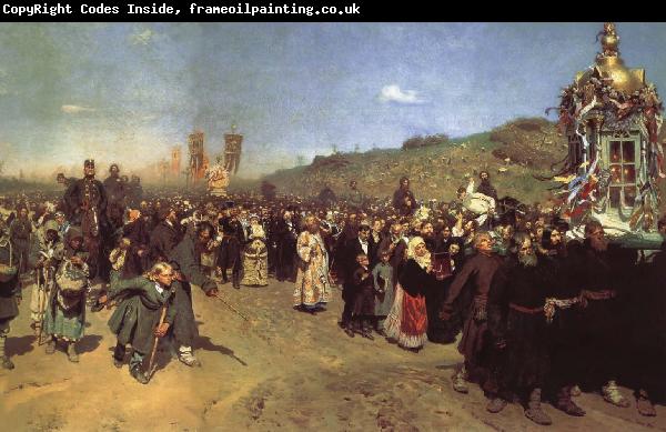 Ilya Repin Religious Procession in the Province of Kursk