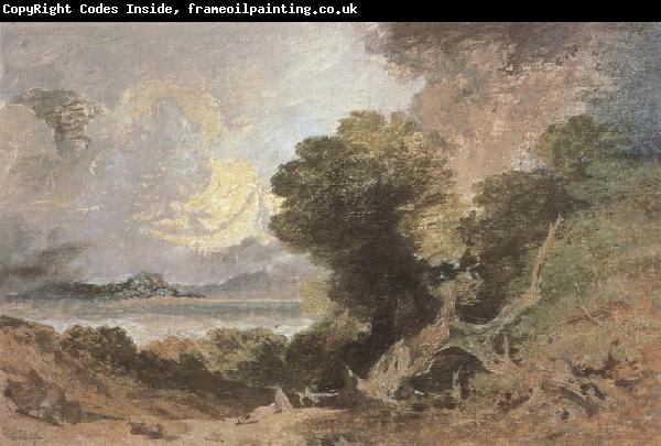 Joseph Mallord William Turner The tree at the edge of lake