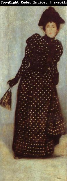 Jozsef Rippl-Ronai Lady in a Polka-Dot Dress