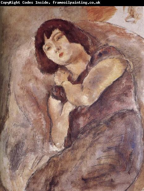 Jules Pascin Lucy wearing the purple