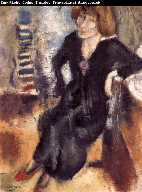 Jules Pascin Aiermila wearing the black dress