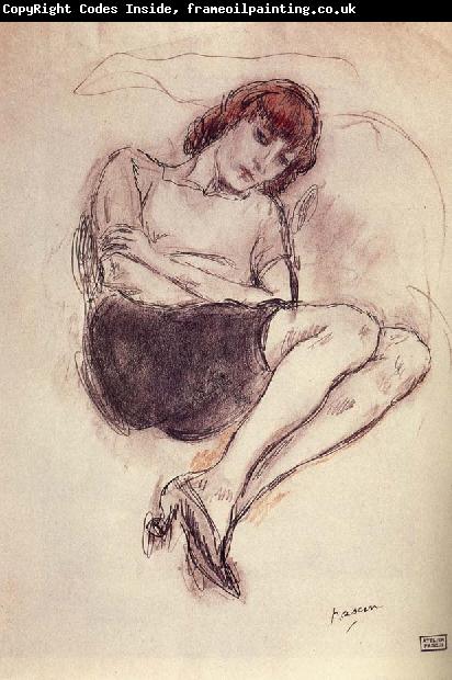 Jules Pascin Aiermila wearing the black dress