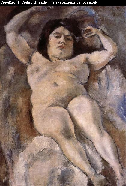 Jules Pascin Fat woman at the Guli street