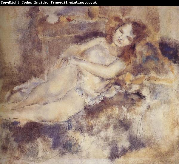 Jules Pascin Dancer lean on window