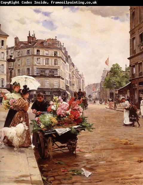 Louis Marie de Schryver Selling Flowers Elysee