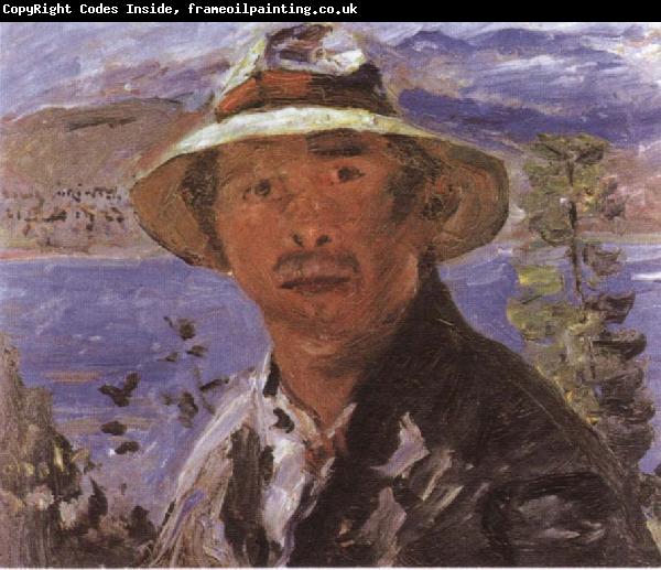 Lovis Corinth Self-Portrait in a Straw Hat