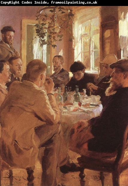 Peder Severin Kroyer Artists at Breakfast