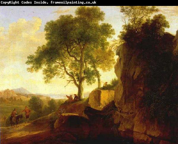 SWANEVELT, Herman van Landscape with Tall Rocks