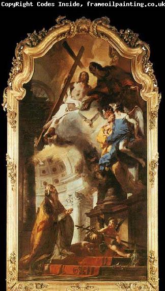 TIEPOLO, Giovanni Domenico Pope St Clement Adoring the Trinity