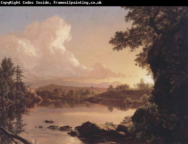 Frederic Edwin Church Scene on Catskill Creek