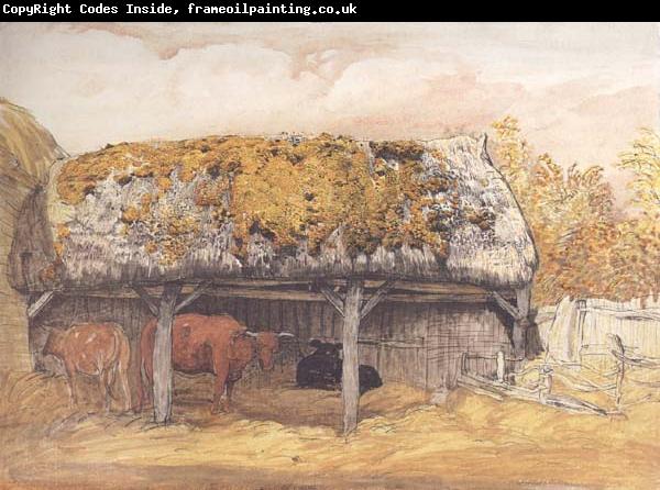 Samuel Palmer A Cow-Lodge with a Mossy Roof