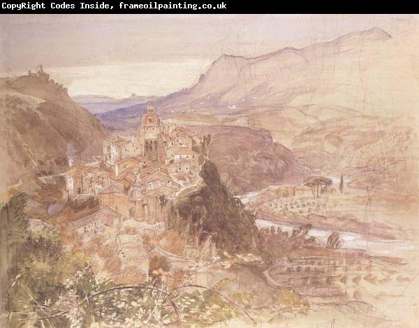 Samuel Palmer The Village of Papigno on the Nar,between Terni and thte Falls