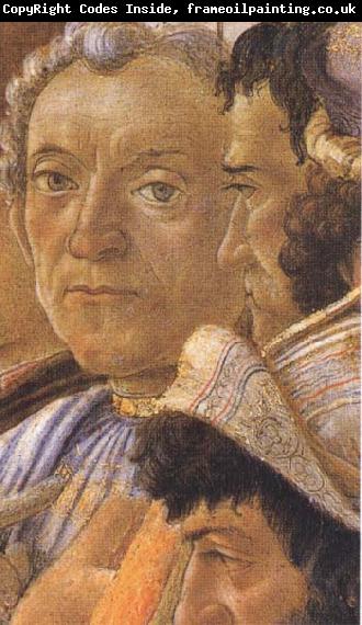 Sandro Botticelli White-haired man in group at right