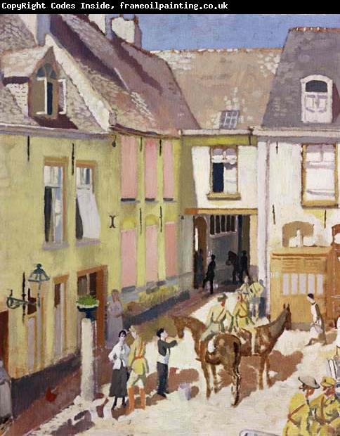 Sir William Orpen The Courtyard,Hotel Sauvage,Cassel,Nord