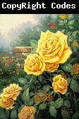 unknow artist Yellow Roses in Garden