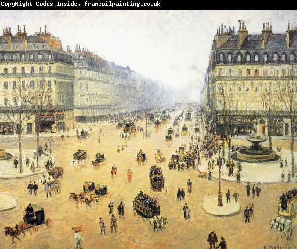 Camille Pissarro Mist of the French Theater Square