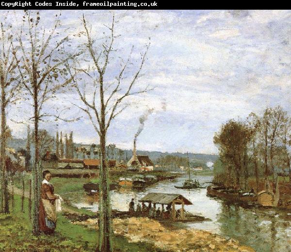 Camille Pissarro Seine River Edge